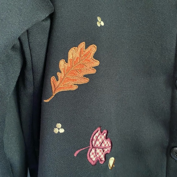 Ugly Fall Themed Sweater Cardigan XL - Picture 5 of 9